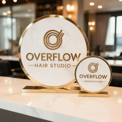 Acrylic Logo Sign Combo Set