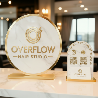 Acrylic Logo Sign Combo Set