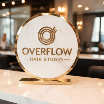 Acrylic Logo Sign Combo Set