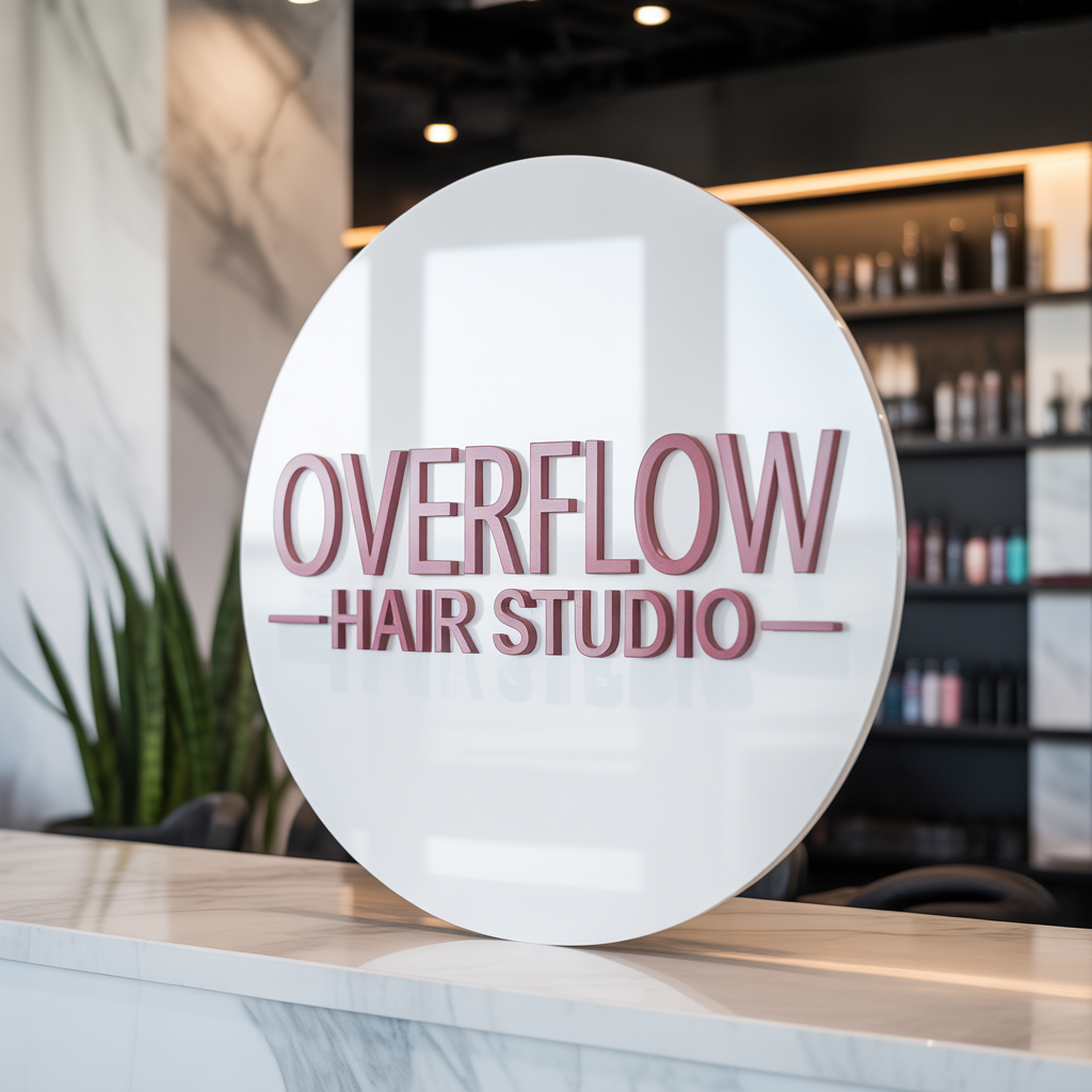 Acrylic Logo Sign Combo Set