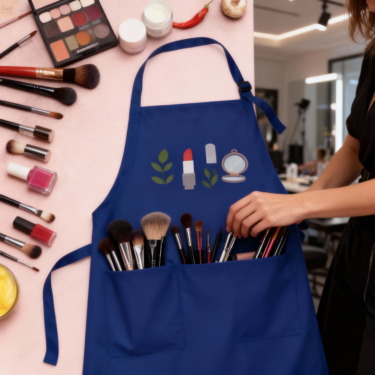 Adjustable Bib Apron  with 2 Pockets