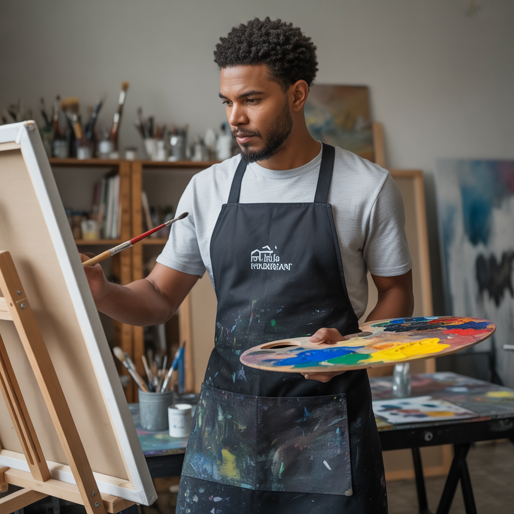 Adjustable Bib Apron  with 2 Pockets