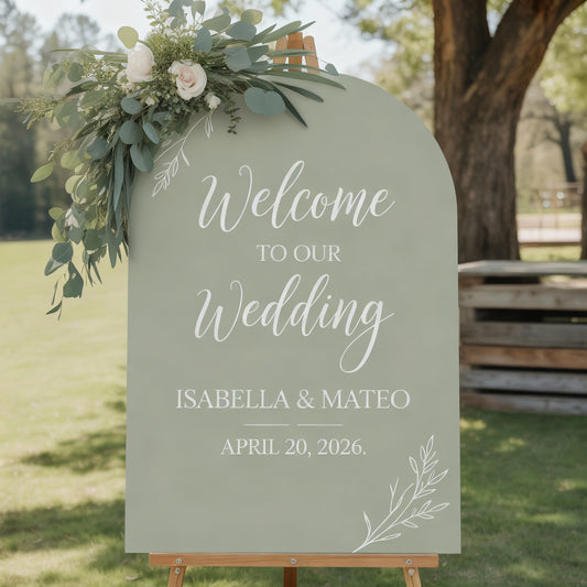 Classic Wedding Welcome Sign
