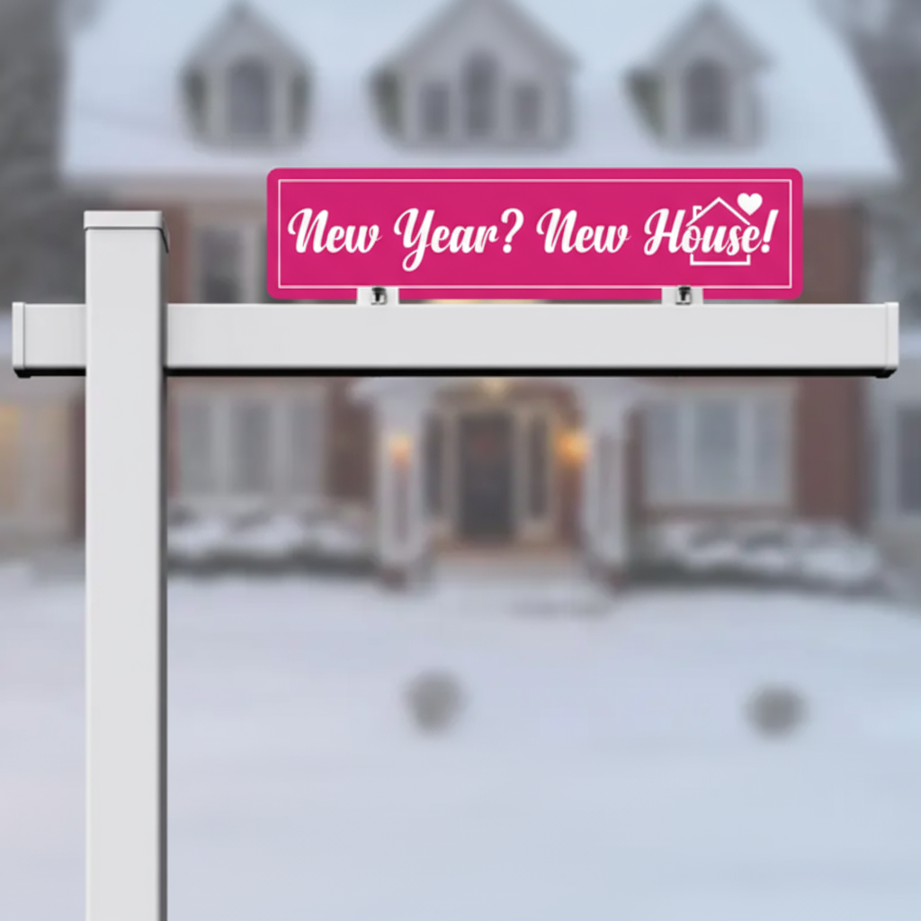 Personalized Real Estate Riders Sign 6"x24" DOUBLE SIDED