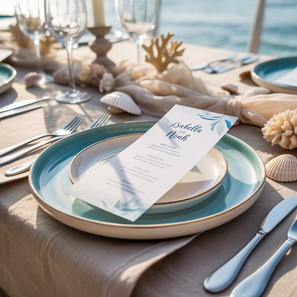 Elegant Menu Cards 3.5 x 8 IN