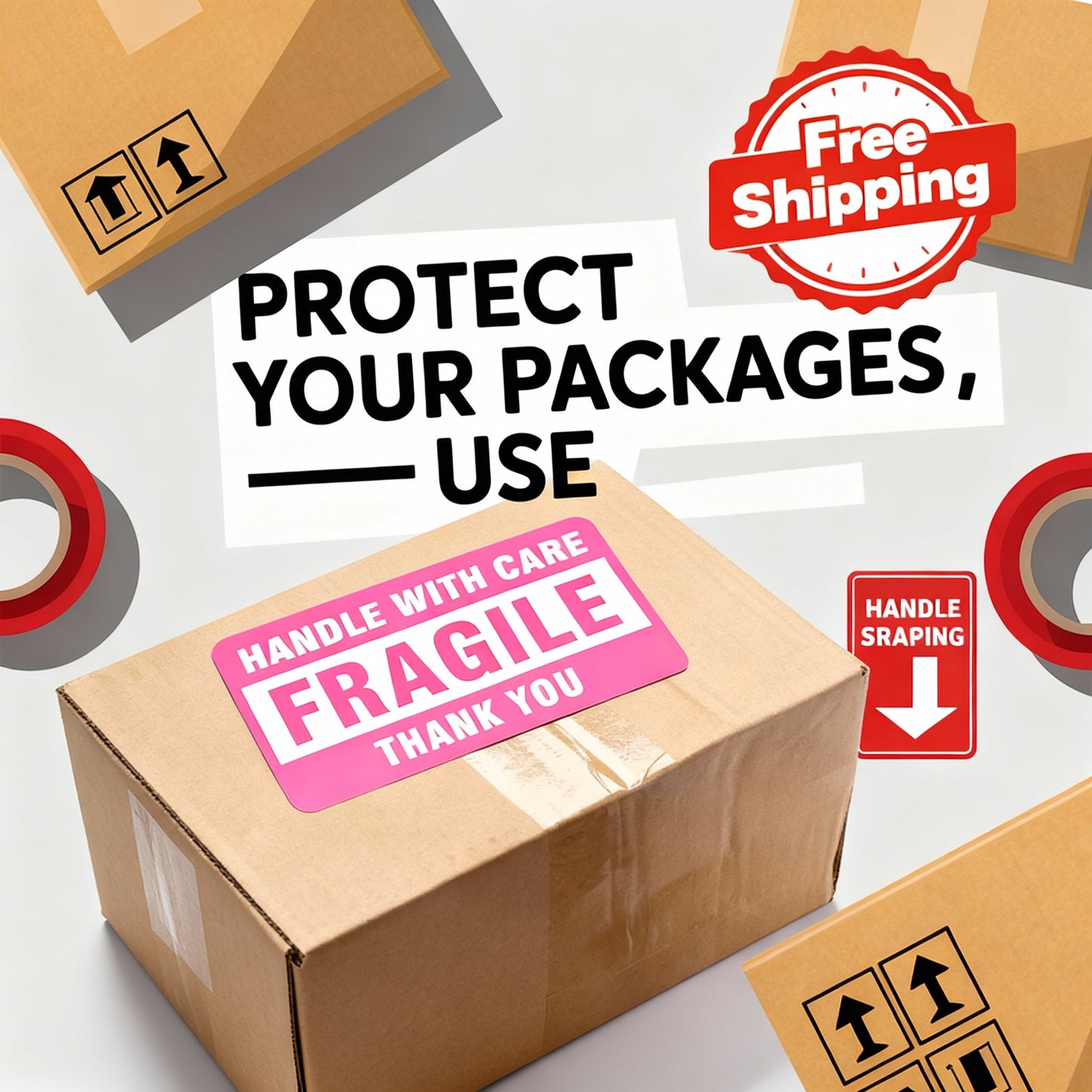 Fragile Handle with Care Stickers / Special Color