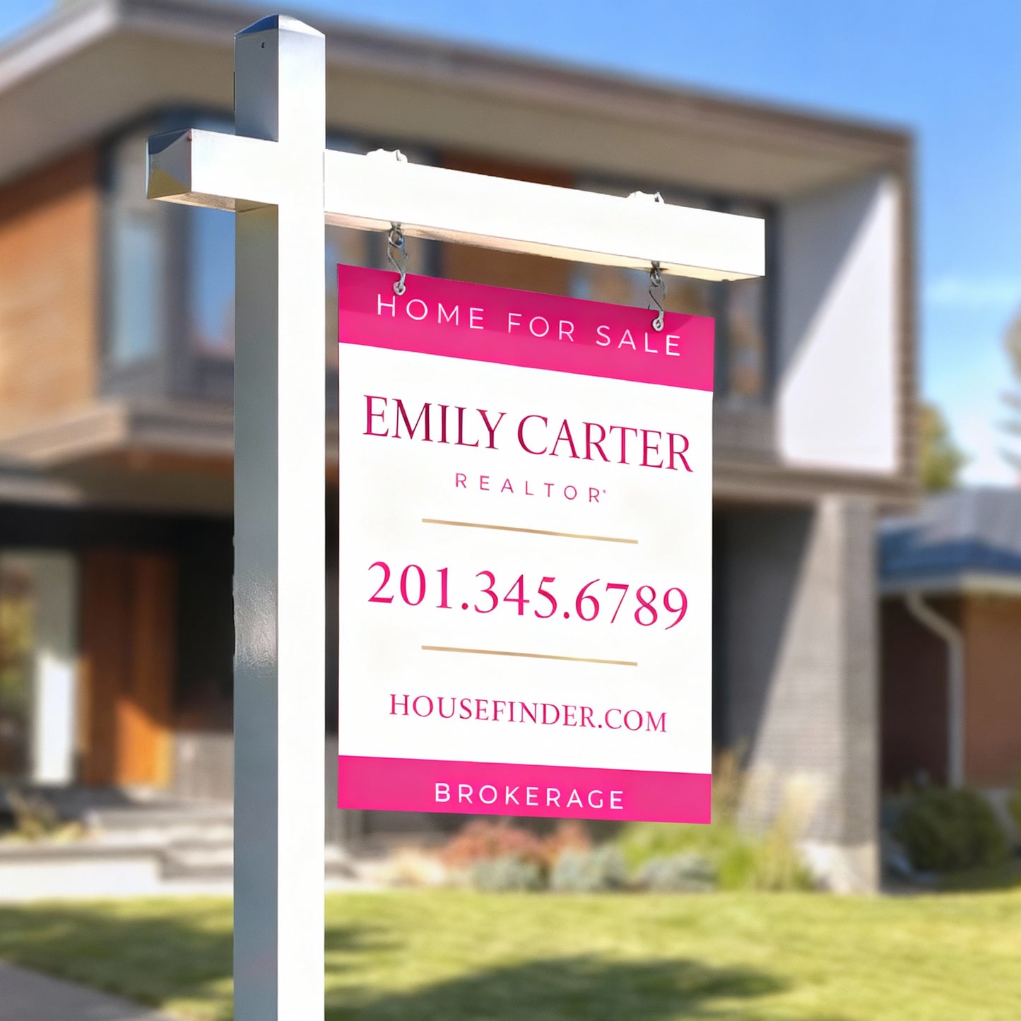 Real Estate Sign PVC Post + Sign Panel