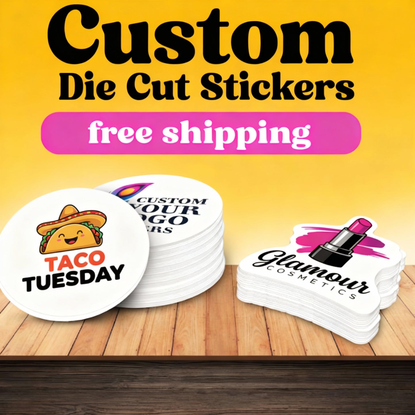 Custom Stickers – Die-Cut, Waterproof