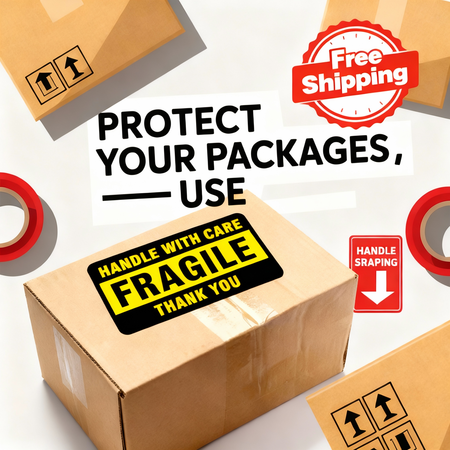 Fragile Handle with Care Stickers / Special Color